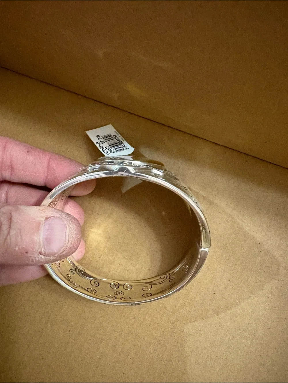 Brighton Two-Tone Gold and Silver Medallion Cuff Bracelet